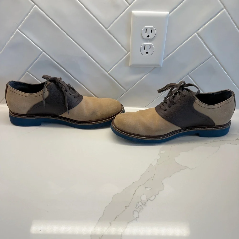 Cole Haan Men's Air Harrison Saddle Oxford Shoes Brown Size 9M Leather Classic
